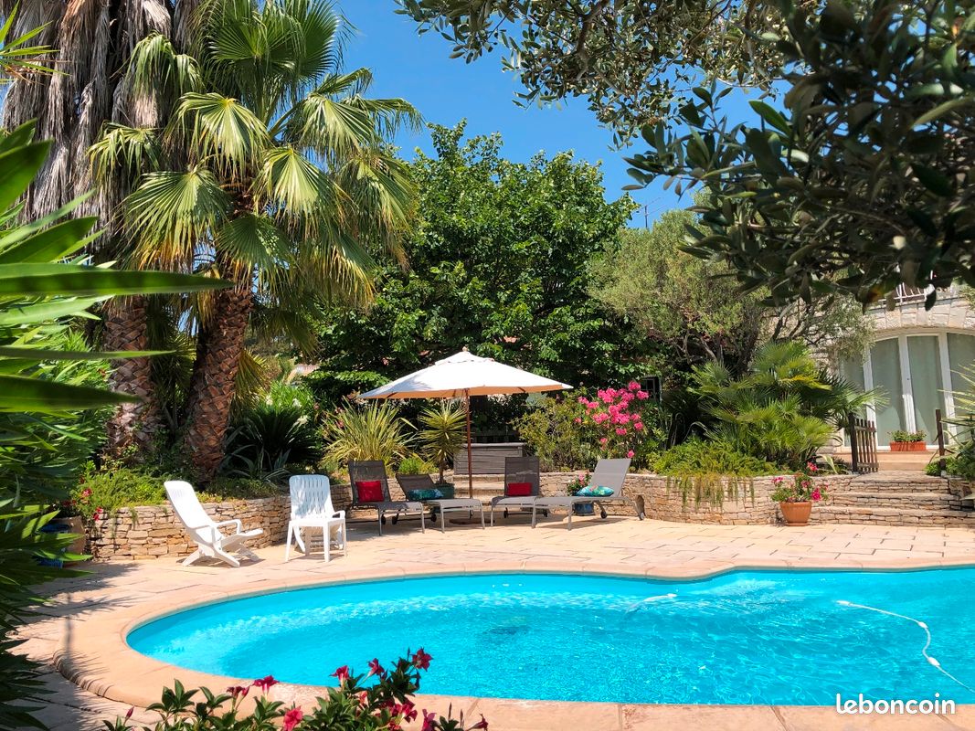 Villa +Piscine, jardin exotique, Proche mer, 6-8 pers, Calme, Chambres climatisées (image 1)