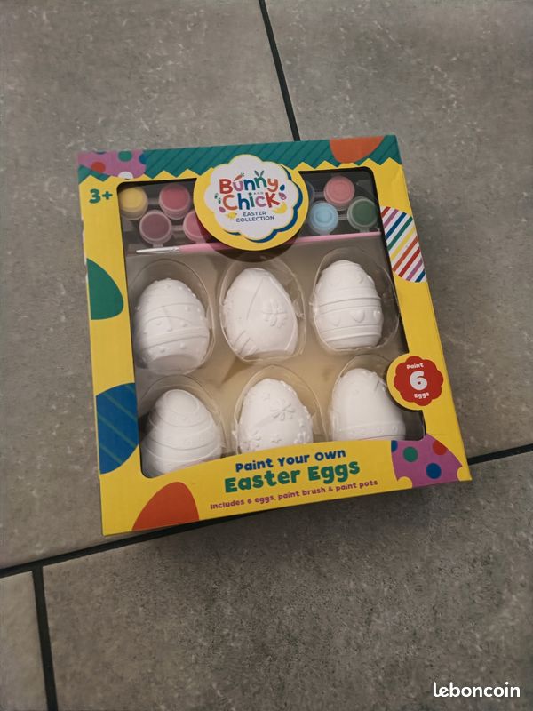 Oeufs en plâtre à peindre (image 1)
