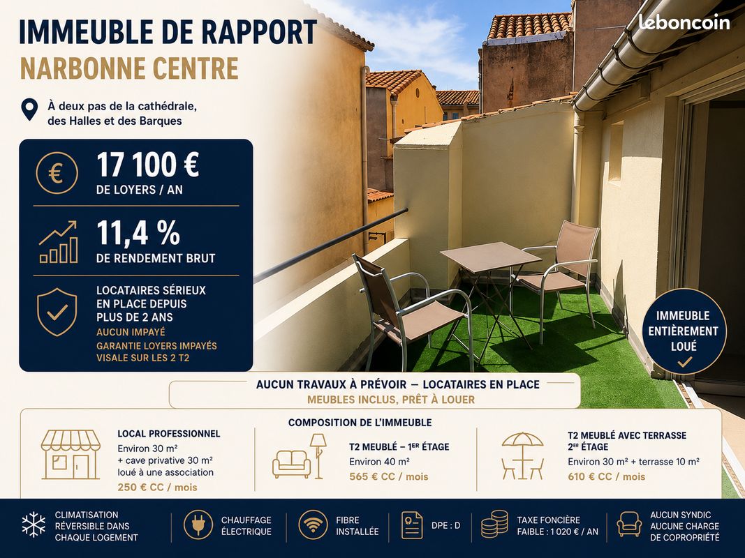 Immeuble 4 pièces 100 m² · à Narbonne · 100 m² · 150 000 €