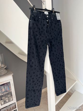 JDY - Jean skinny enduit à taille haute - Noir