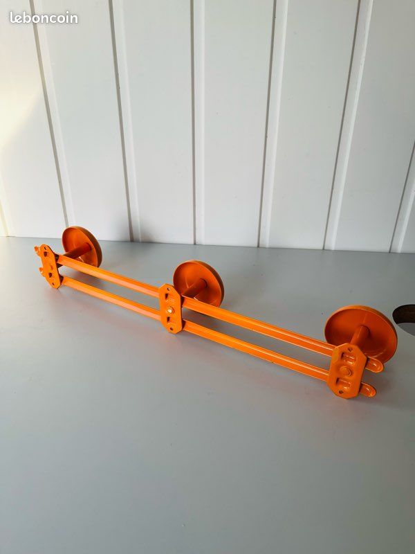 Porte Manteau 3 Patères Métal Orange Vintage Années 70 France (image 9)