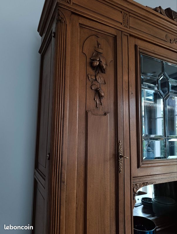 Buffet style Art nouveau en bois clair (image 6)