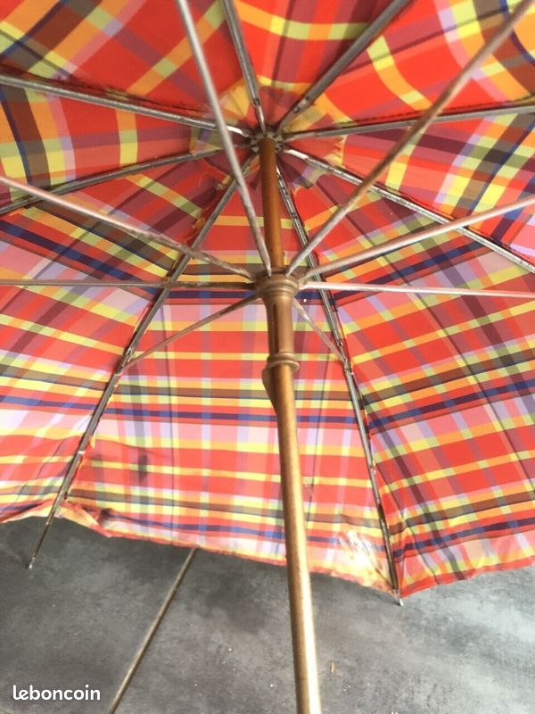 Parapluie Vintage Pliable Ayrens Paris Multicolore - Ancien, Métal Et Polyester - Occasion Rétro