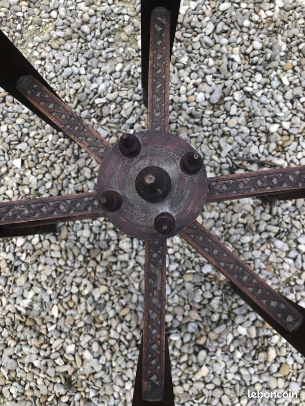 Table pliante et plateau cuivre (image 2)