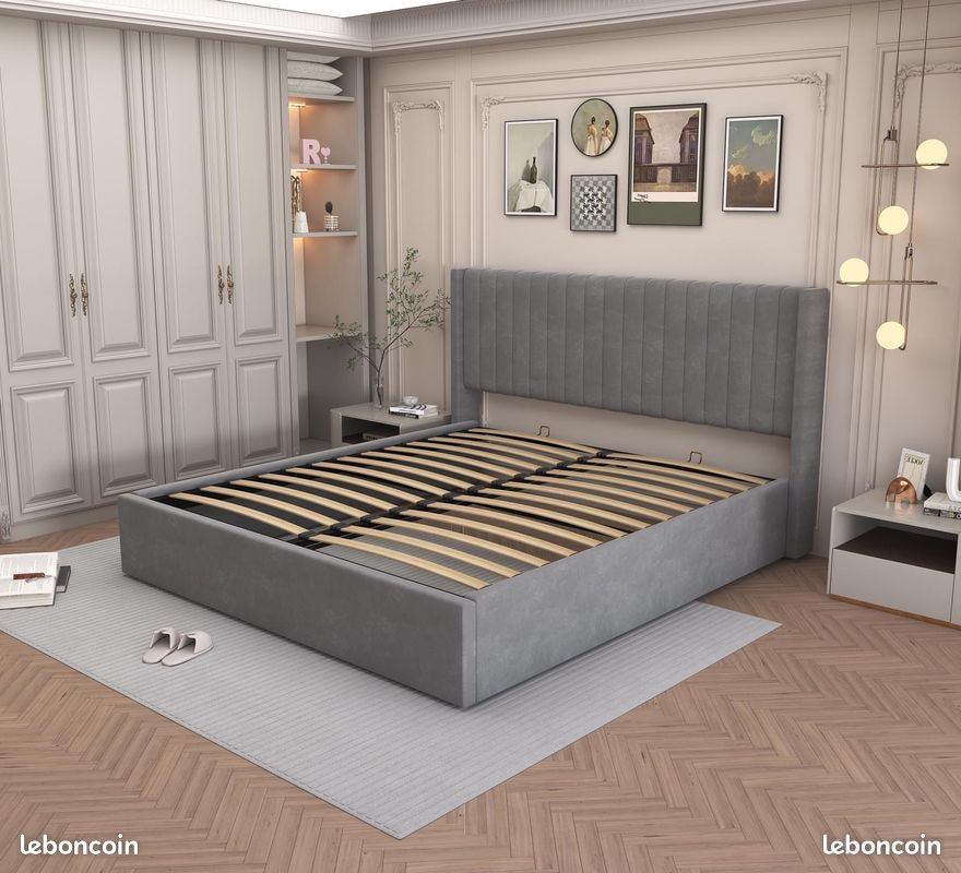 LIT LUXE COFFRE 90x190 140X190 160X200 NEUF (image 2)