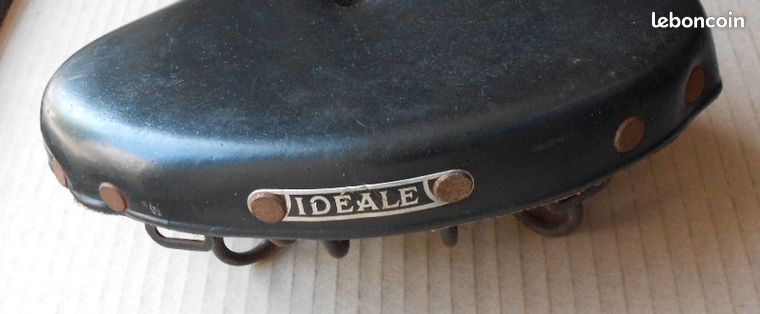 Selle Cuir Vintage IDEALE 88 Pour Vélo Ancien - Confort Et Patine