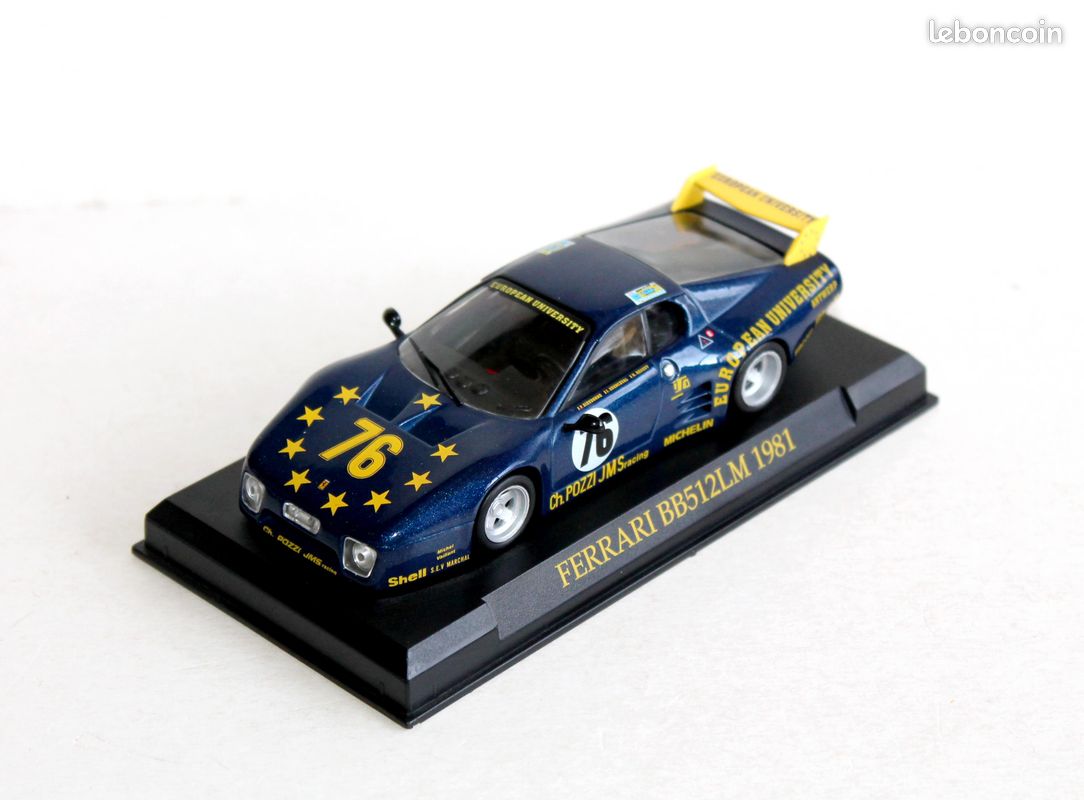 Ferrari bb512lm 1981 pozzi 76 miniature auto 1/43 voiture course racing 24h du mans (image 1)
