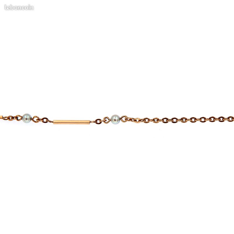 Collier Vintage Plaqué Or - Bijou Ancien élégant - Occasion En Bon état - Quelques Traces D'usure