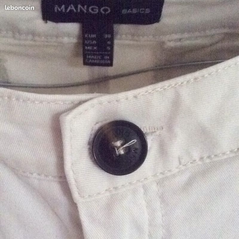 Pantalons slim, cigarette Mango 38 (M, T2) (image 2)