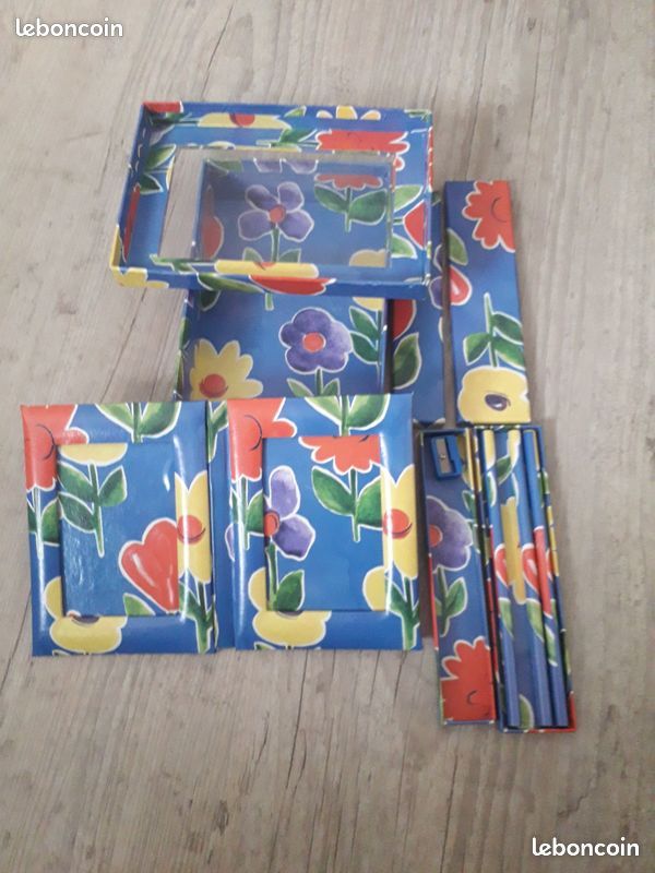 Ensemble papeterie bleue (image 1)