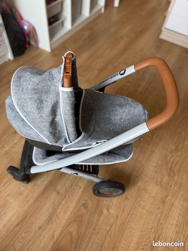 Smoby - Bébé Confort - Poussette Jumeaux - pour Poupons et Poupées - Roues Silencieuses et Multidirectionnelles - Panier de Rangement - 253216 Rose