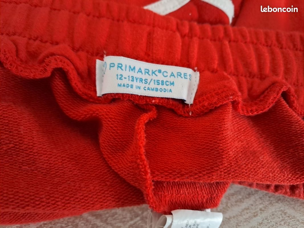 Short Primark Garçon Orange - Taille 2-3 Ans - Polyester - Occasion Bon état