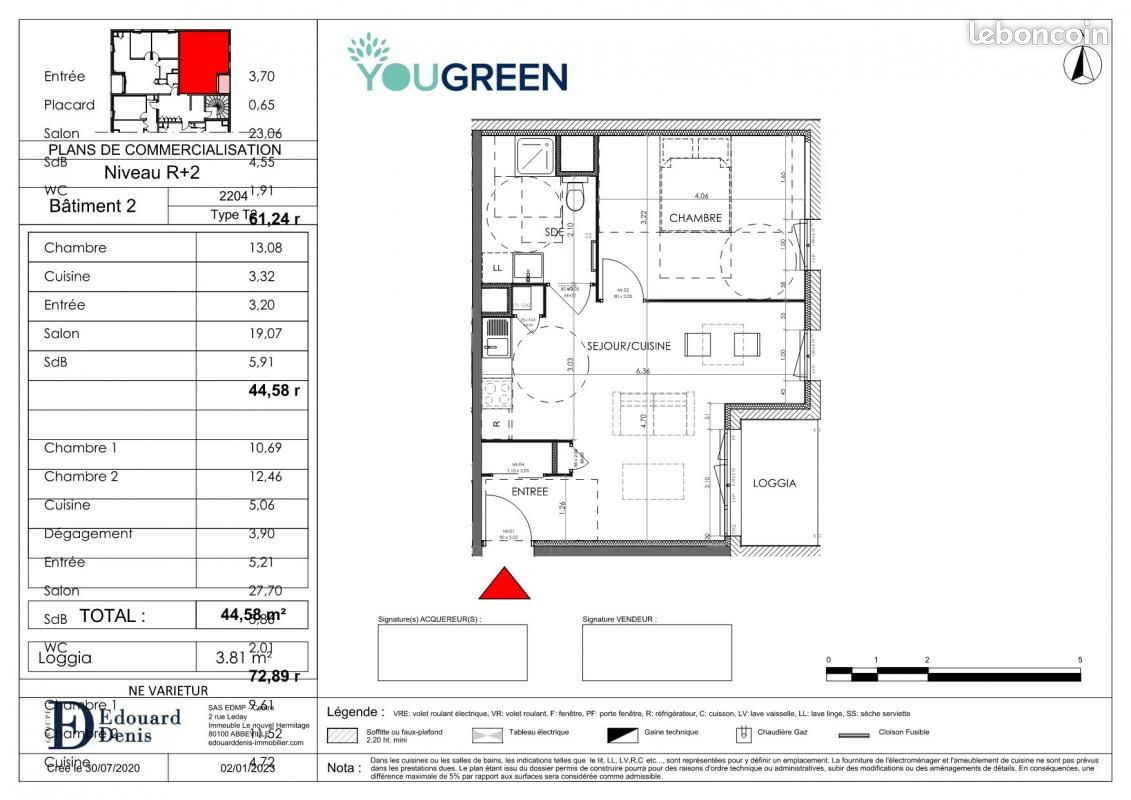 Appartement a louer saran - 2 pièce(s) - 44 m2 - Surfyn