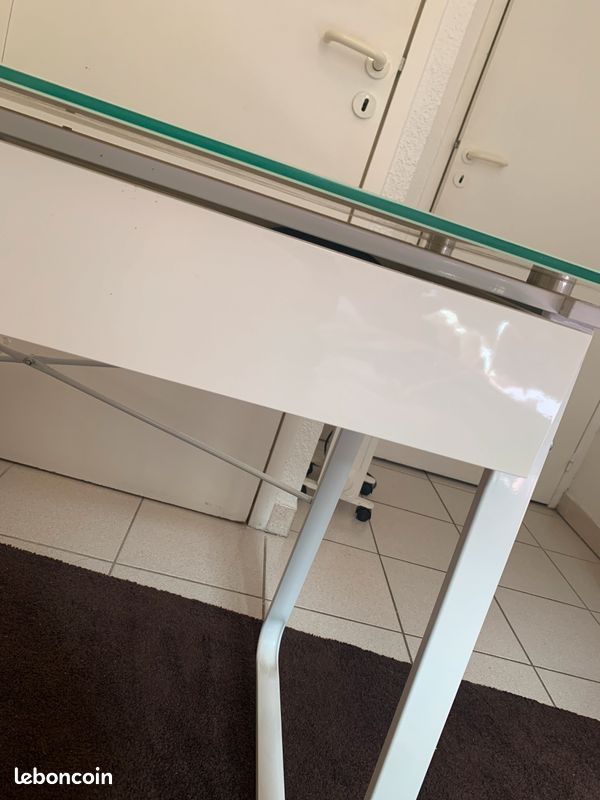 Bureau plaque en verre 105x60x75 (image 4)