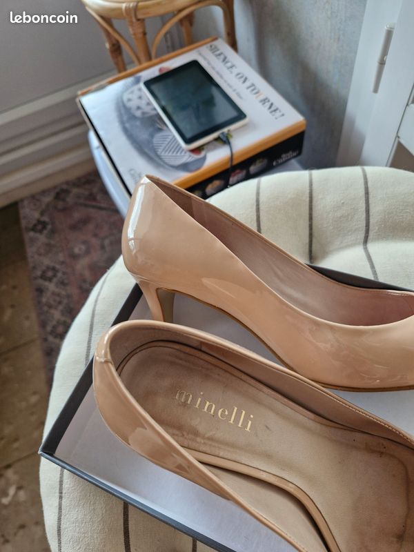 HOT Escarpins Beige Minelli Escarpin Doré Escarpins 37 Minelli