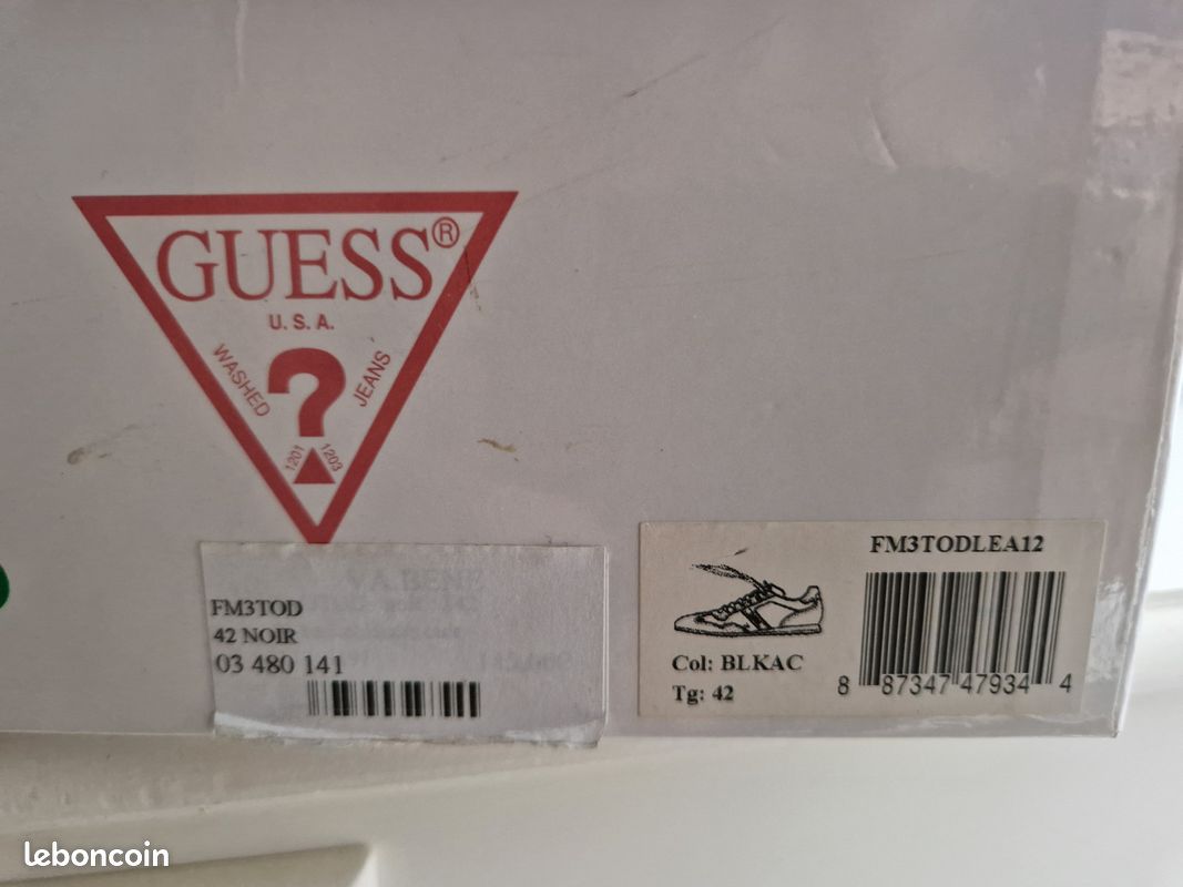 Black Friday - Chaussure homme basket noire Guess pointure 42 (image 5)