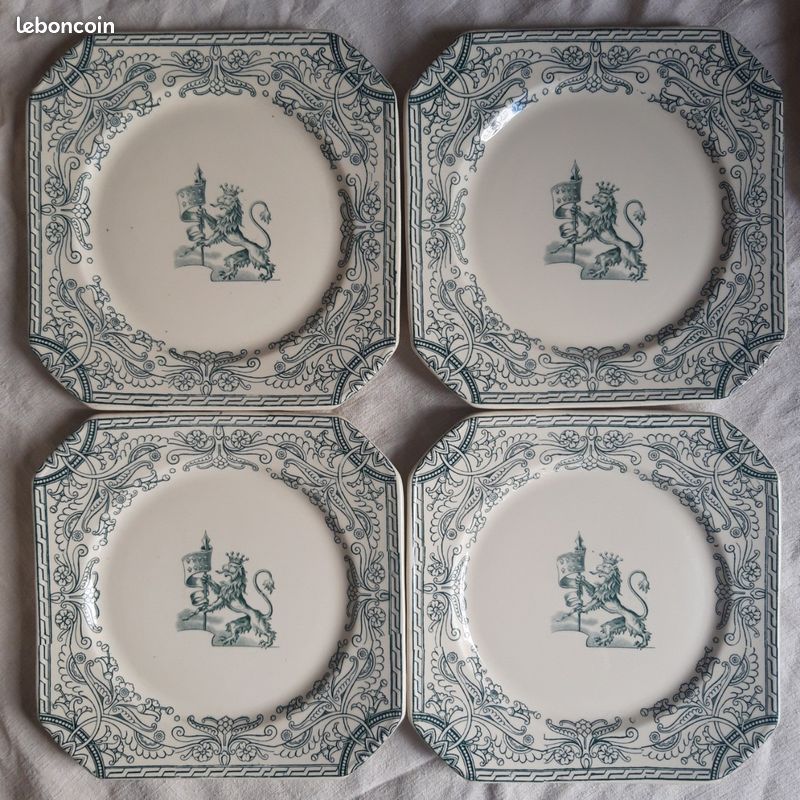 6 assiettes creuses en Terre de Fer, Guadeloupe, St Amand et Hamage Nord