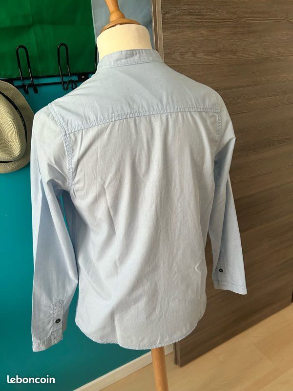 Chemise enfant bleu ciel neuve (image 5)