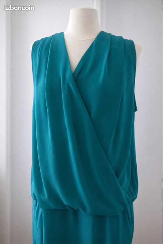 Robe grossesse vert meraude H&M Mama robe maternit fluide chic Emerald green maternity dress - Vtements Robe grossesse vert meraude H&M Mama robe maternit fluide chic Emerald green maternity dress - Vtements