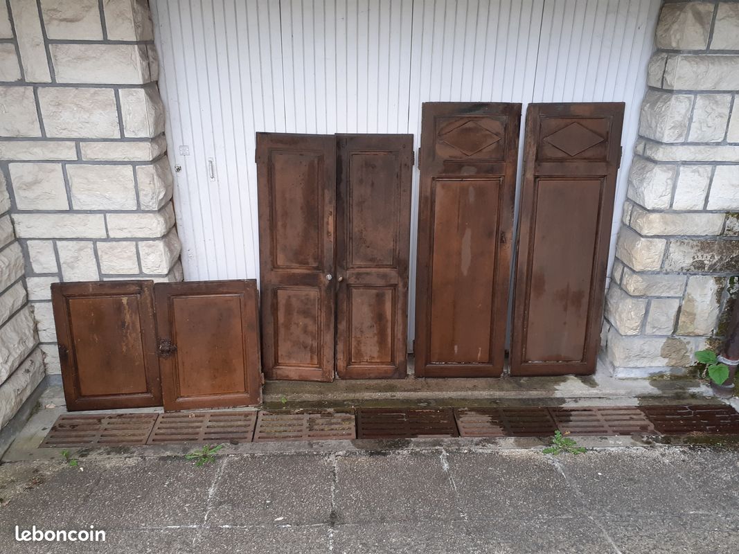 Ensemble de 3 paires de portes anciennes vers 187à (image 3)