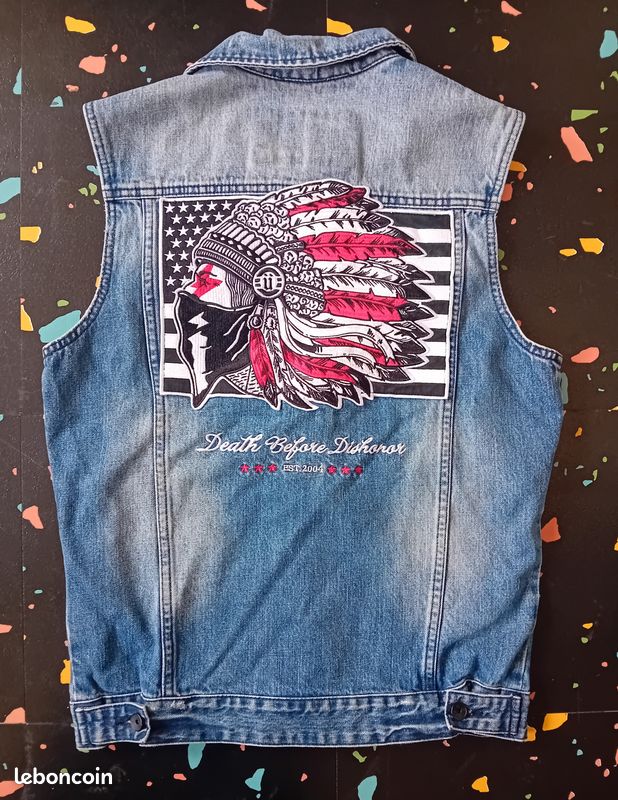 Indian Jacket Unkut (Booba) 2000s taille S Veste en jean Vêtements