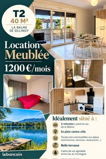 Appartement 2 pièces 40 m² · à La Balme-de-Sillingy · 40 m² · 1 270 €/mois