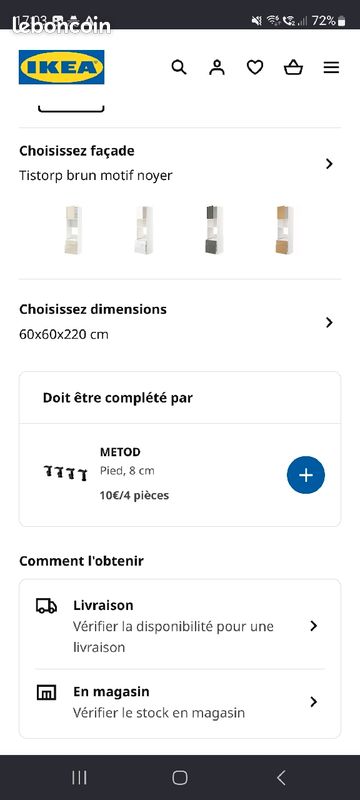 Armoire four/micro-ondes Metod Ikea. 2 tiroirs et 1 portes (image 5)
