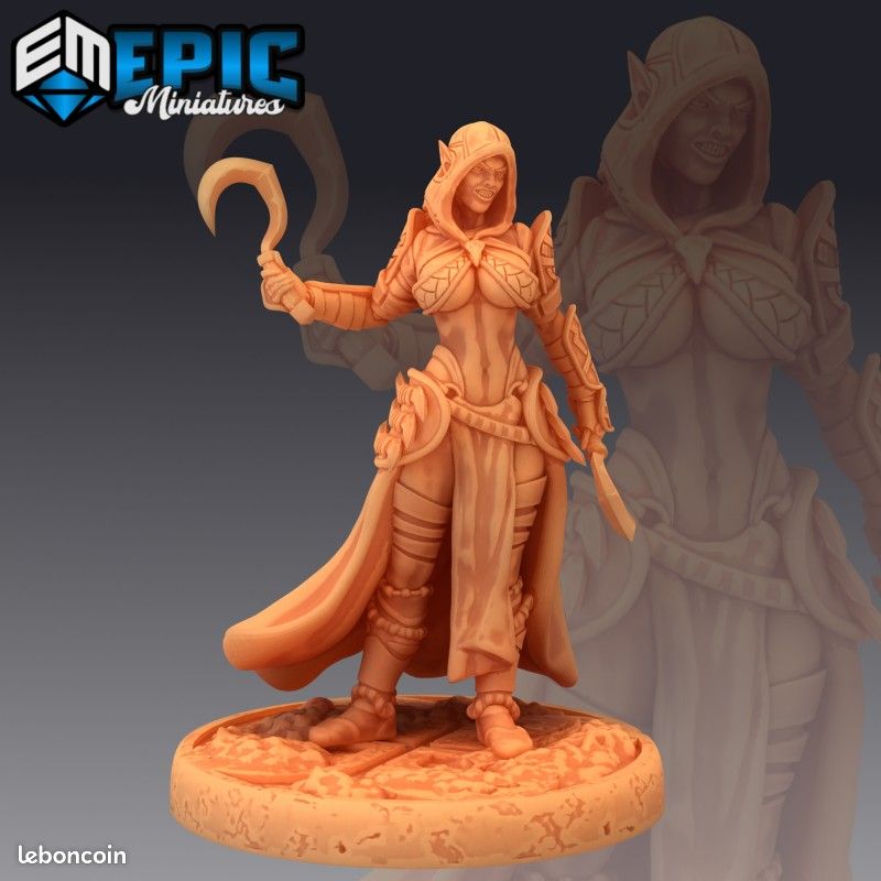 Figurines JdR à peindre - Set de jeu de rôles : 3 Elfes Roublardes (image 2)
