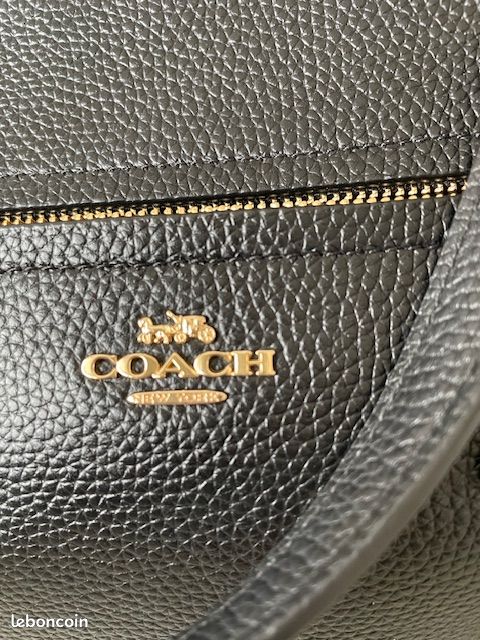 Superbe sac à main COACH en cuir noir (image 3)