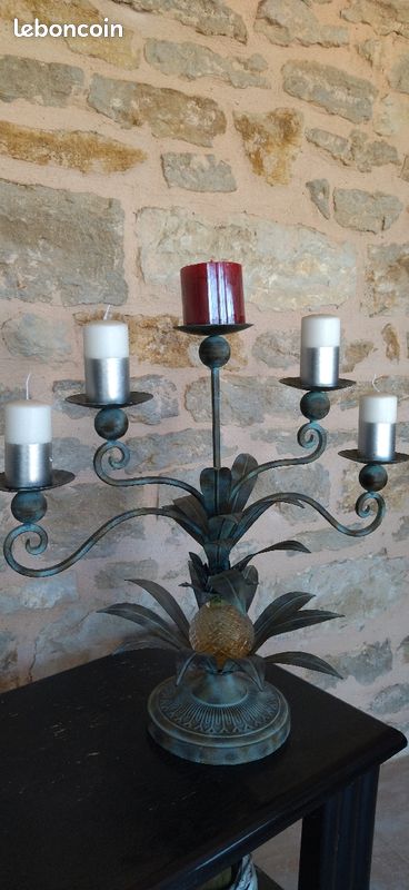 Lot de 2 Chandeliers bronze 5 branches (image 2)