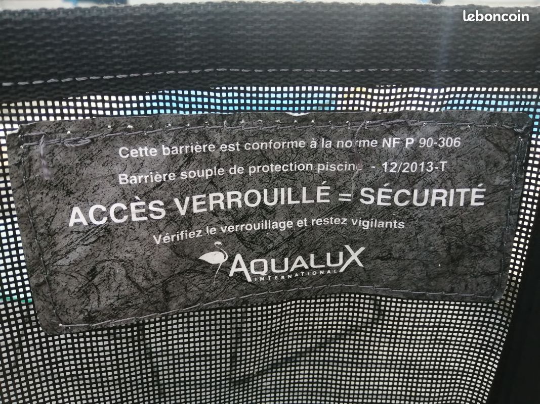 Barrière sécurité pour piscine aqualux 2x3.20m, h 1.25 (image 3)