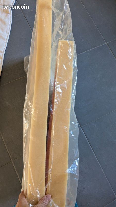 Housse blanc cassé modèle Knisa pour chaise Ikea Poang, avec son garnissage (image 3)