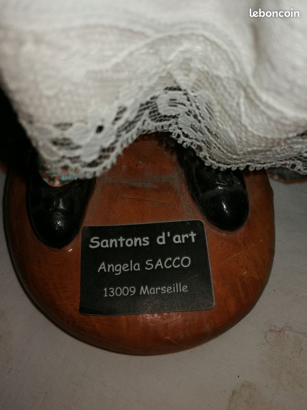 Santon d'art habillé - Arlésienne en violet (image 6)