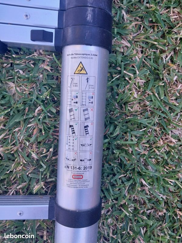Echelle télescopique 3.8 mètres 13 marches (image 3)
