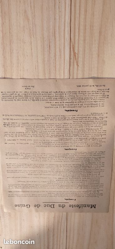 Manifeste du duc de Guise (image 1)