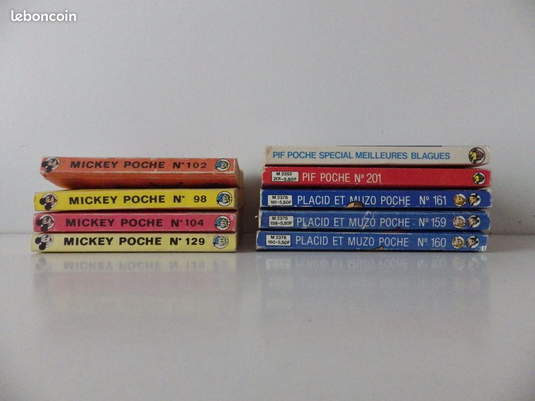 Lot De 9 BD Pif Poche Des Années 80 - Éditions Originales Pour Enfants