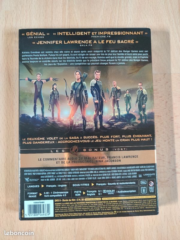DVD hunger games l'embrasement (image 2)