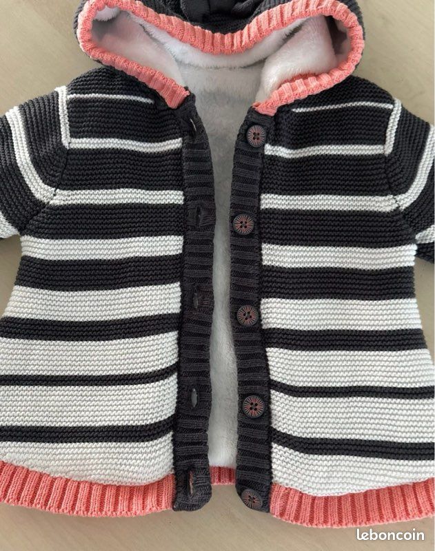 Veste ou gilet hiver - bebe fille - orchestra - taille 6 mois (image 3)