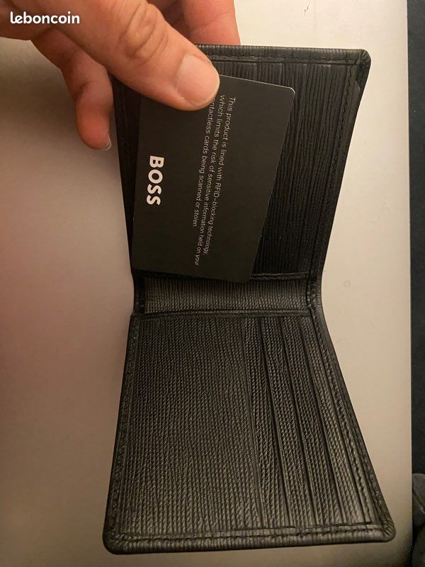 Portefeuille Hugo Boss Cuire Italien Neuf (image 4)