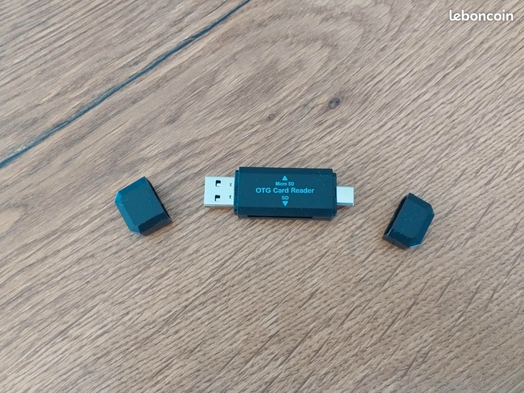 Clé USB lecteur carte SD et micro SD noire (image 3)