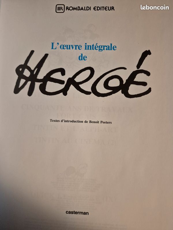 Edition reliée "L'oeuvre intégrale de Hergé " (image 1)