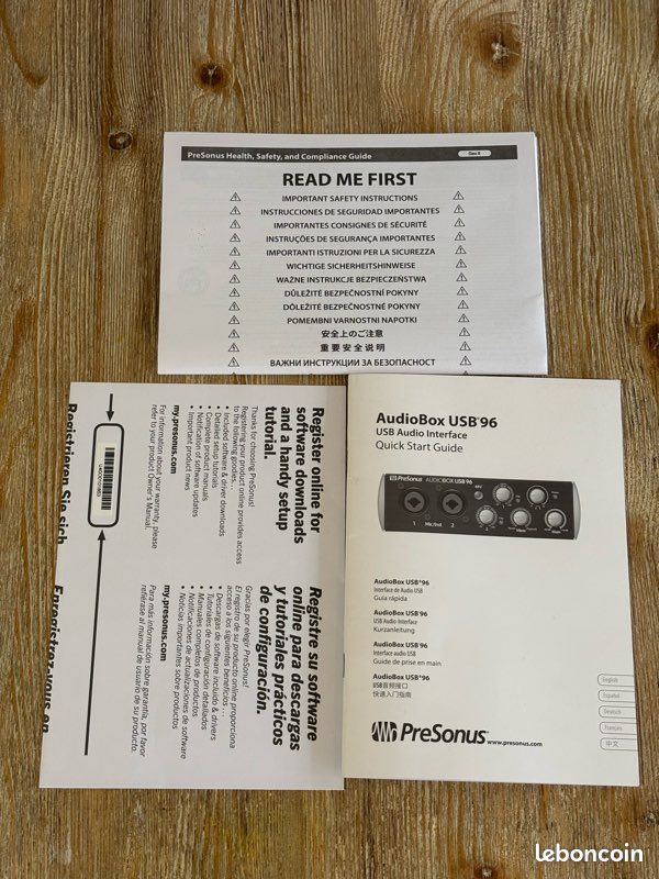 PreSonus AudioBox 96 Interface Audio USB 24bit/96kHz Avec Studio One Artist Et Ableton Live Lite - Édition 25ème Anniversaire