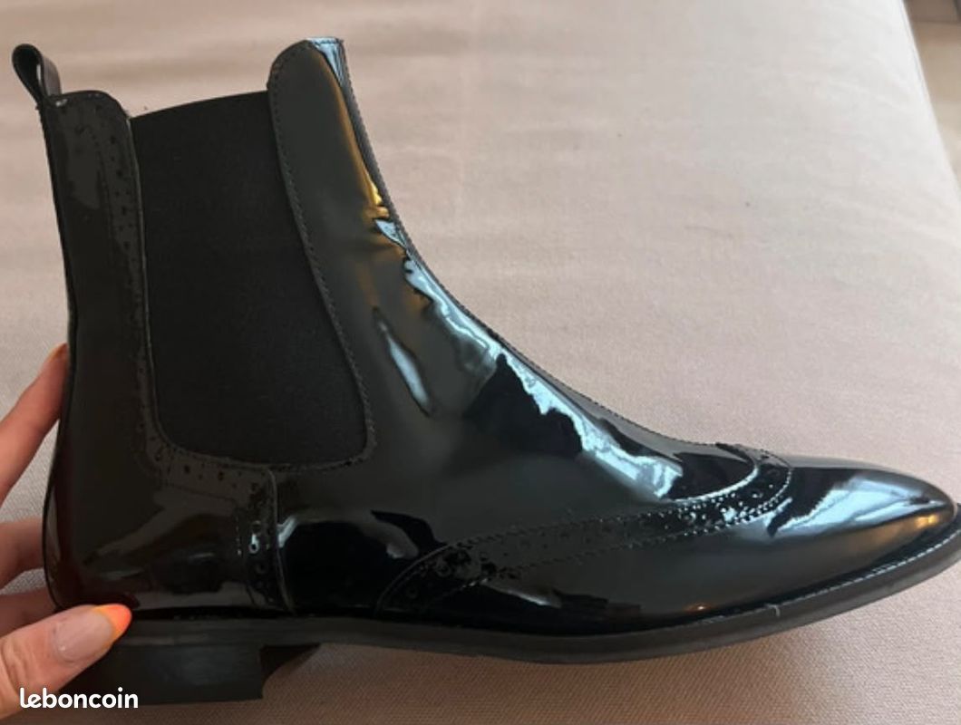 Boots noir vernis (image 4)