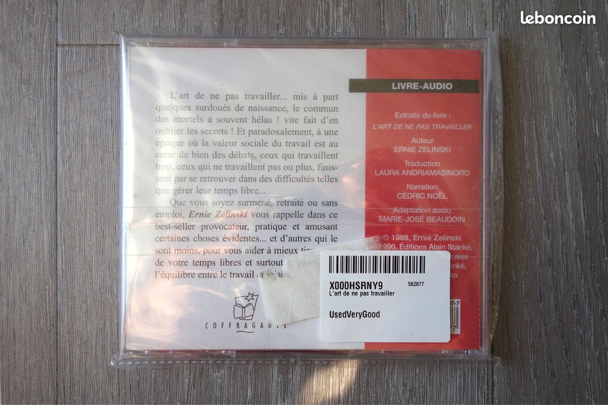 Pour jeunes retraités : Livre audio neuf "L'art De Ne Pas Travailler" de Ernie Zelinski (image 3)