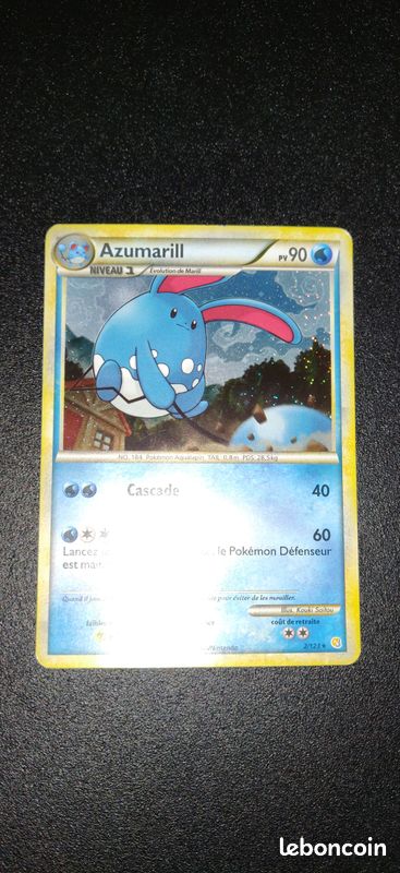 Carte Pokémon Azumarill Holo – Série HeartGold SoulSilver (2/123) – Rare de Collection 🌟 (image 1)