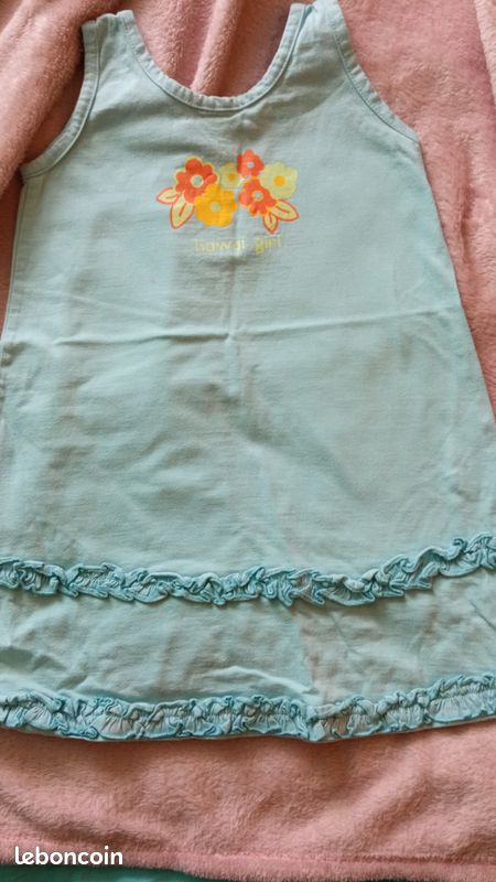Petite robe bleue Hawaï 4 ans (image 1)