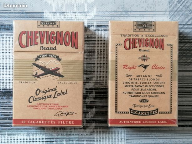 chevignon cigarettes Paquet de neuf CHEVIGNON paquet de cigarettes vide