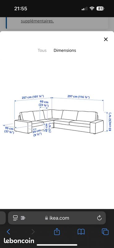 Canapé d’angle (image 3)