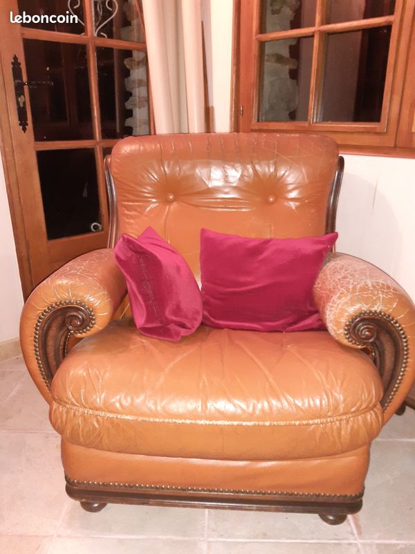 Fauteuil en cuir (image 1)