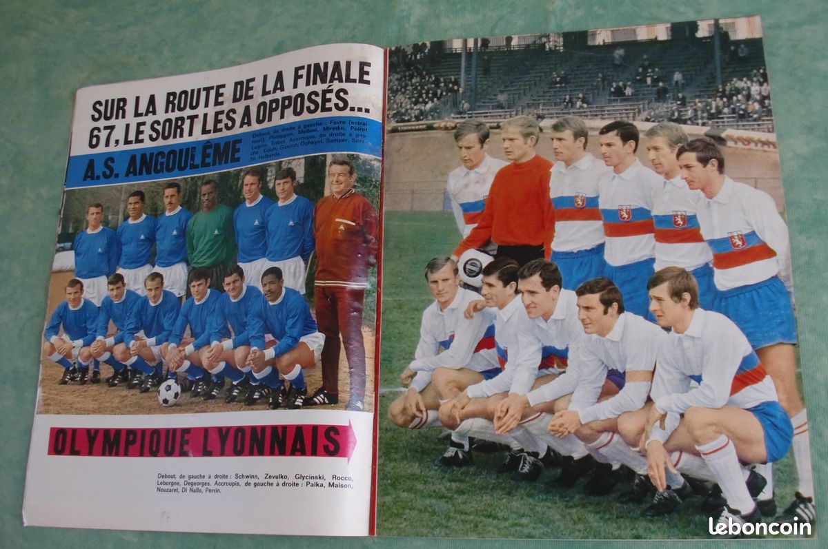 MIROIR FOOTBALL 94 1967 RENNES SOCHAUX LYON ANGOULEME REAL